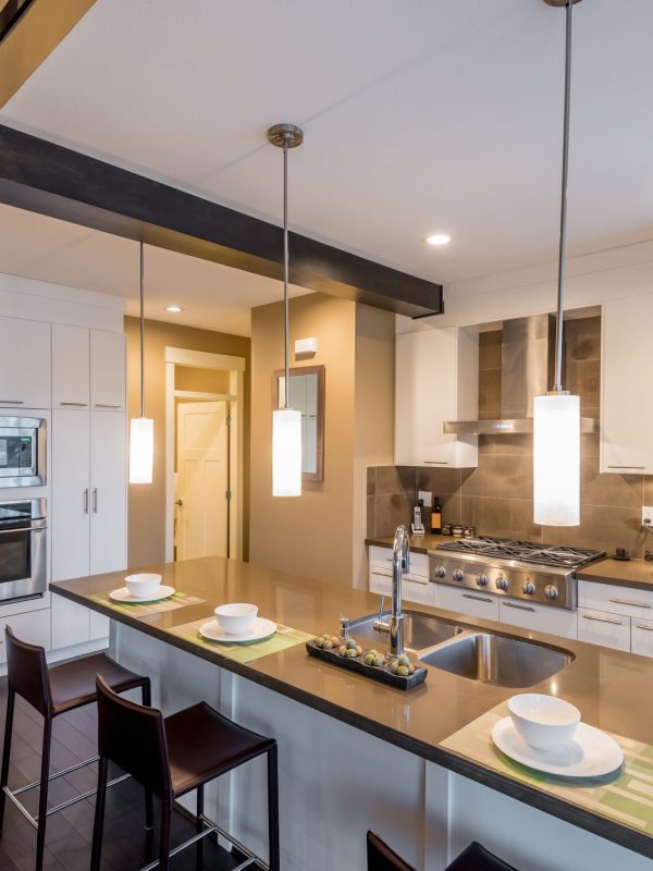 Bright modern kitchen interior
